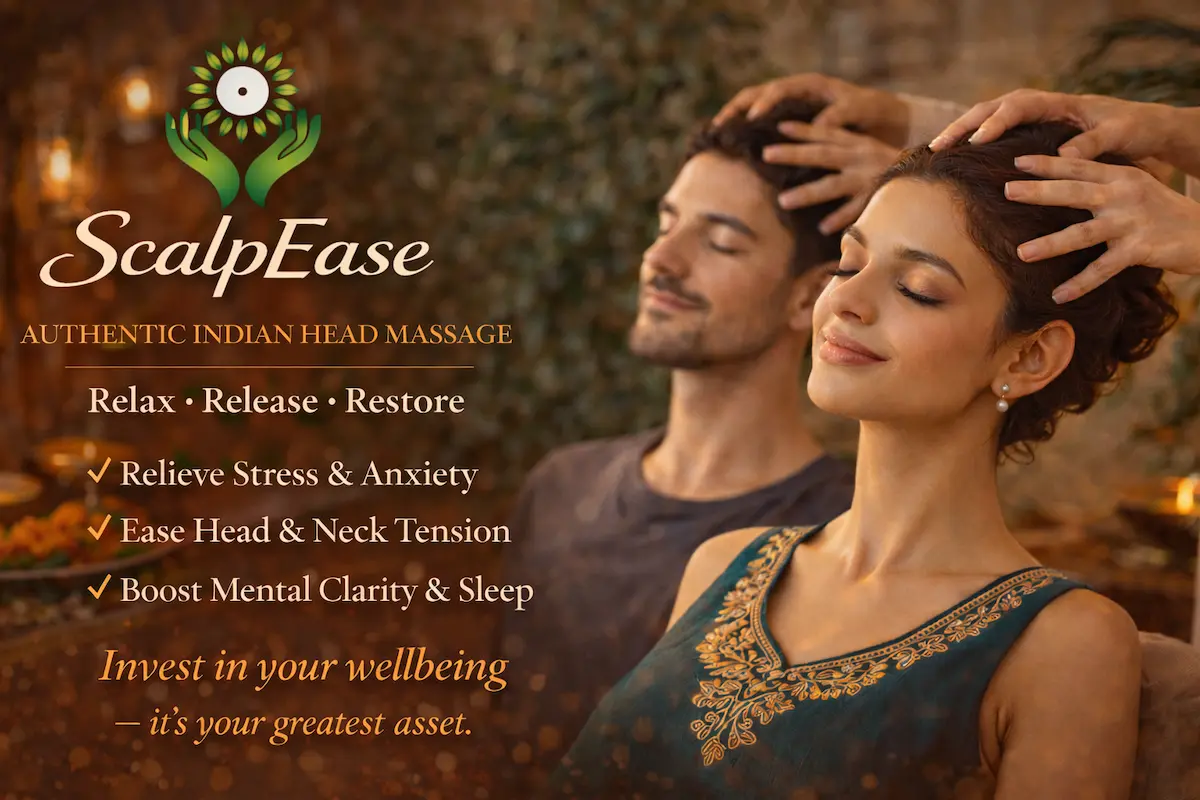Authentic Indian Head Massage in Atherstone at ScalpEase