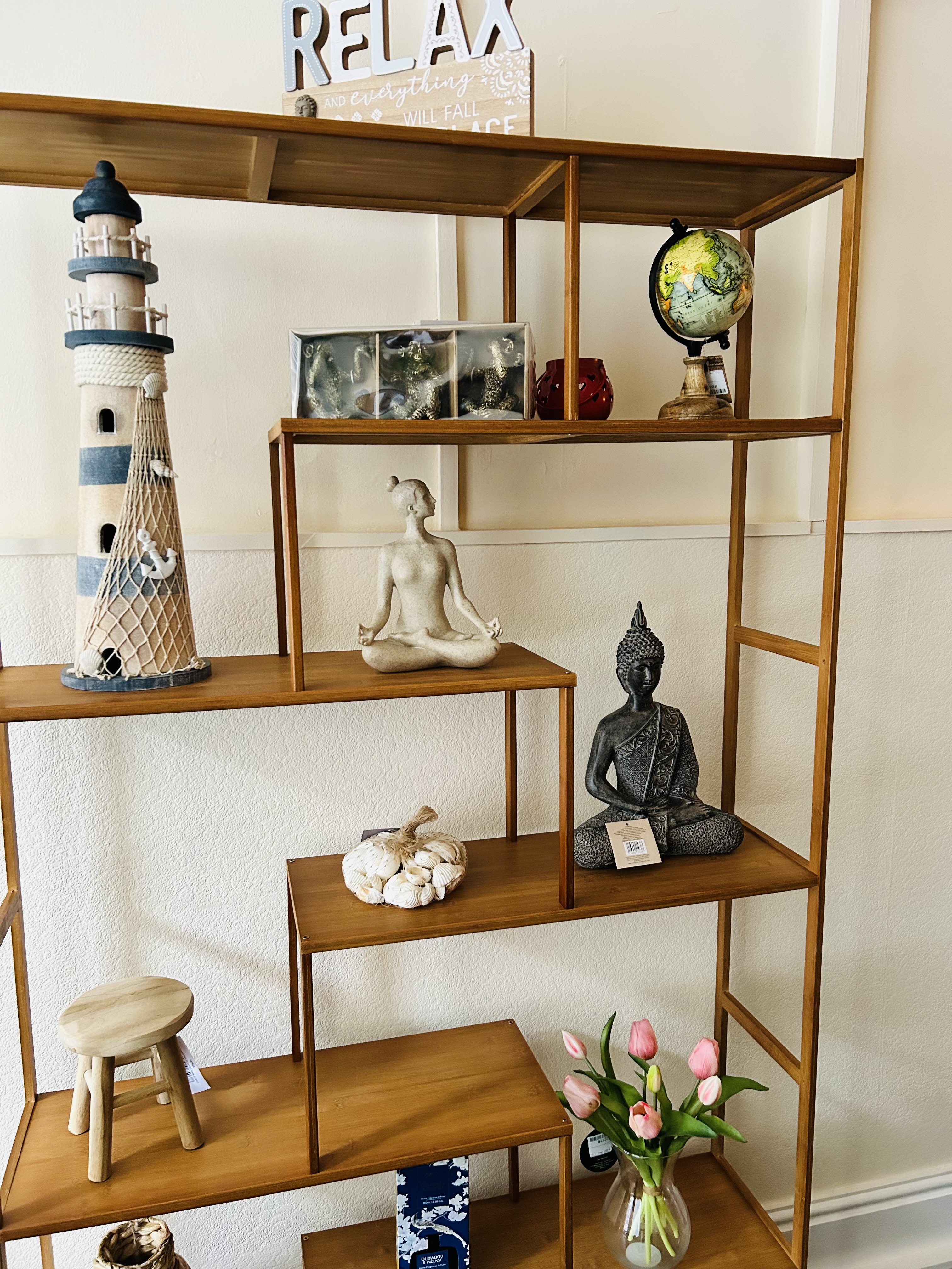 Decorative shelves with ornaments